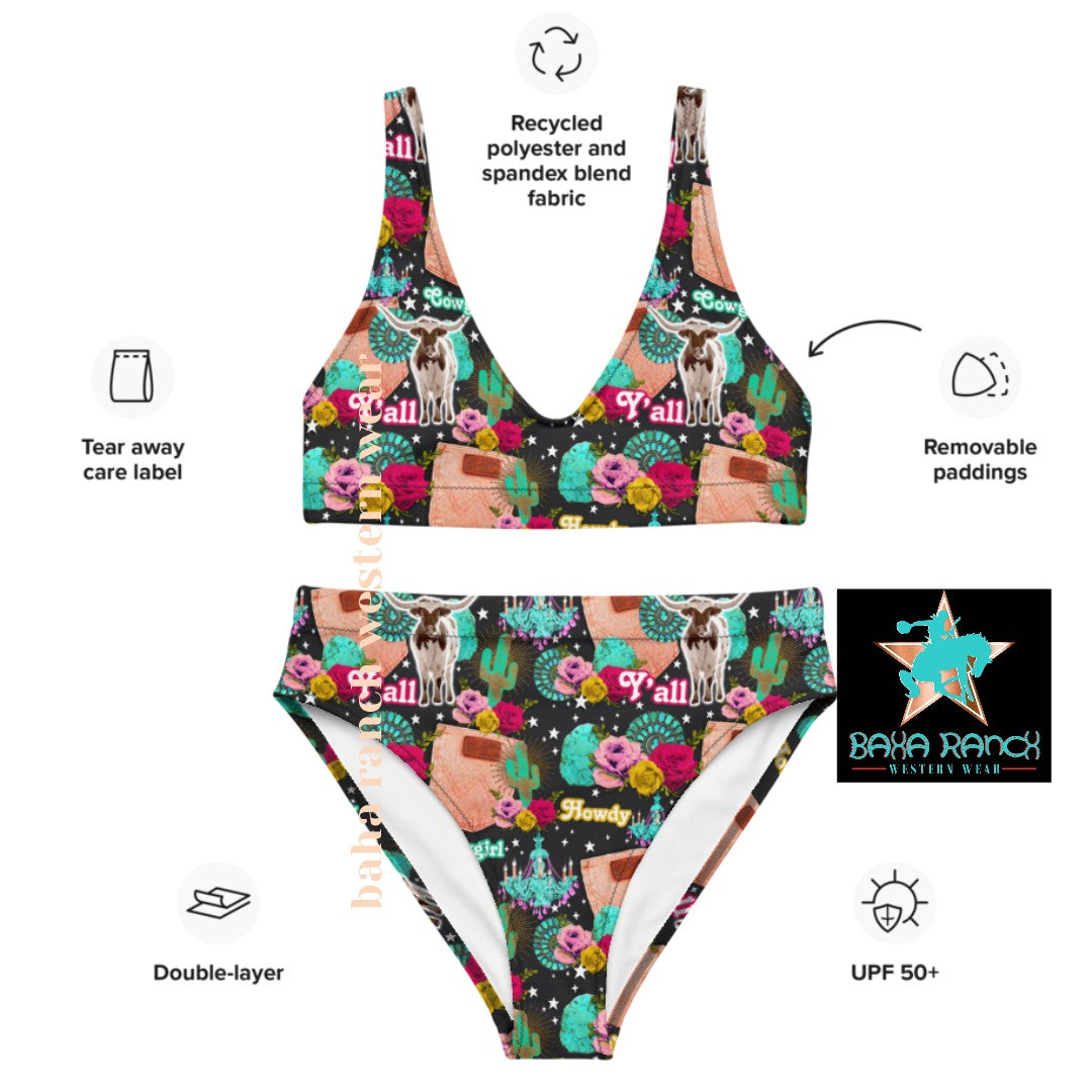 Yeehaw Turquoise Cowgirl Bikini | Baha Ranch Western Wear