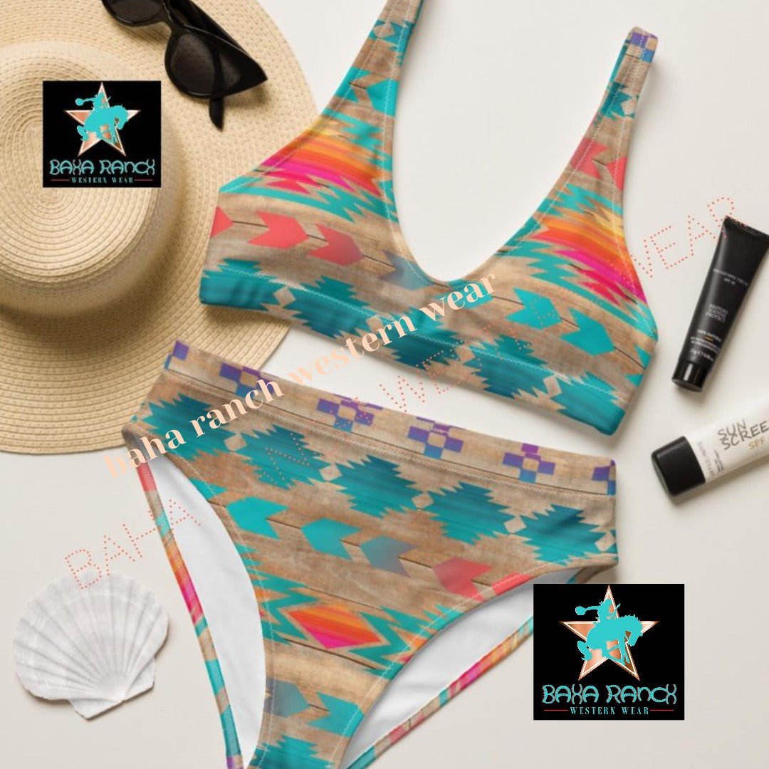 Yeehaw Southwest Aztec Bikini - #bk, #swimming, #swimsuit, #swimwear, aztec, bikini, bikini bottom, bikini top, southwest -  - Baha Ranch Western Wear