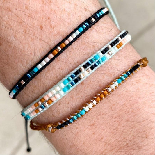 Desert Mist Trio Set - Aztec, beaded, bracelet, cowgirl, glass, jewelry, native, southwestern, turquoise, western -  - Baha Ranch Western Wear