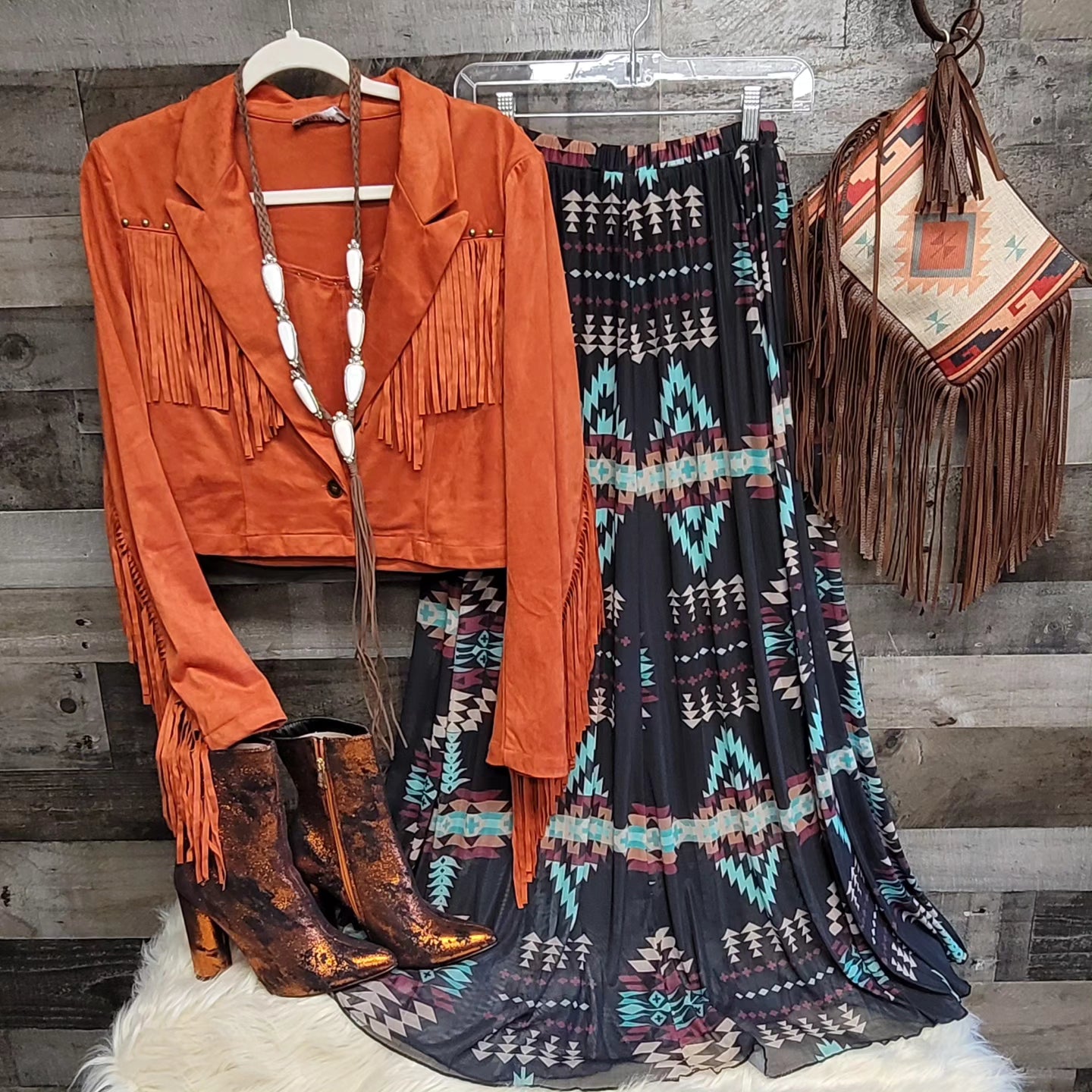 Ink Me Up Aztec Prairie Skirt