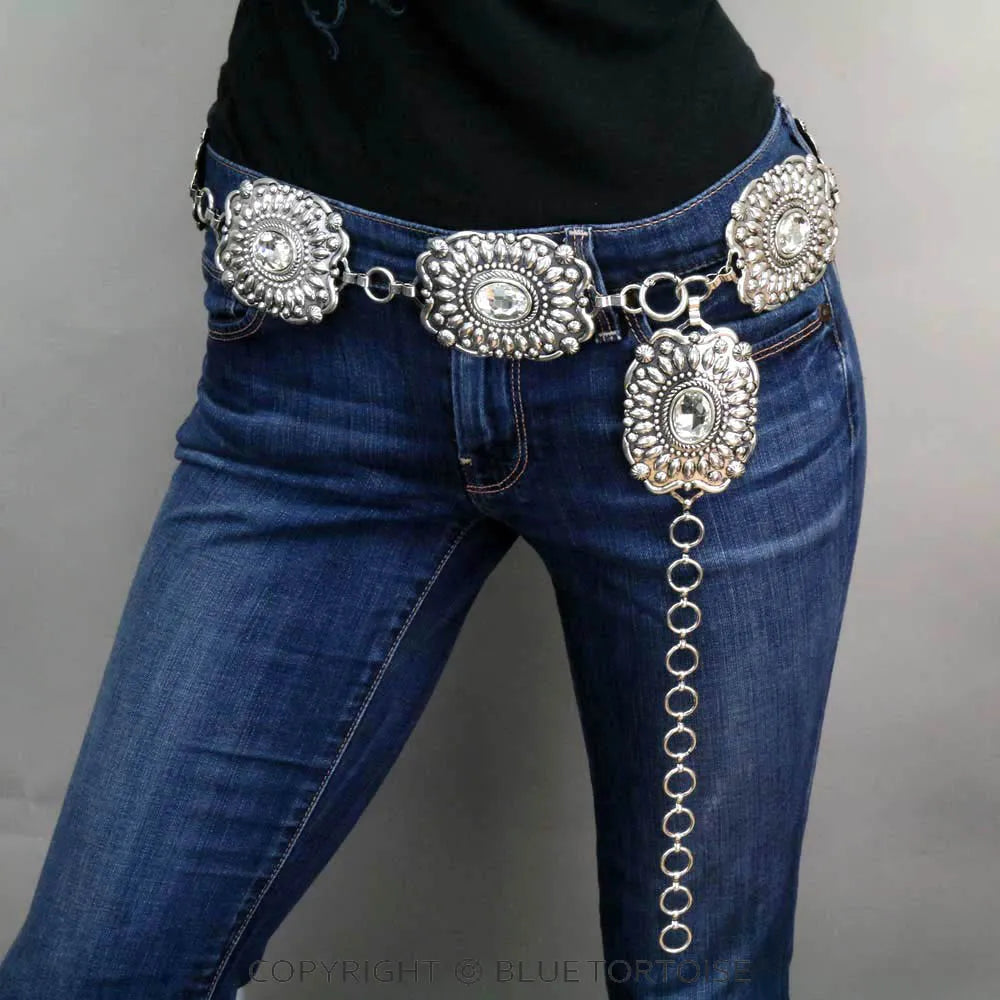 Wholesale THE PINK CONCHO WESTERN RHINESTONE FULL BLING BELT FOR