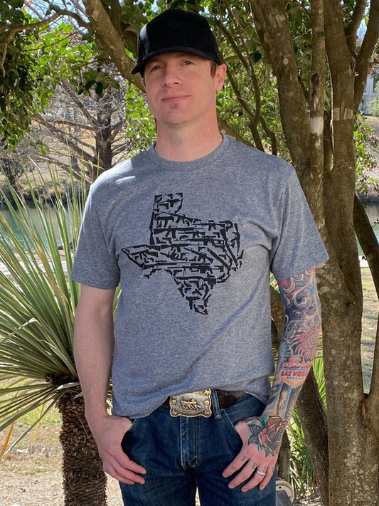 2436 Armed Texas Tee - cowboy, cowgirl, flag, freedom, graphic, guys, patriot, patriotic, patriotism, rodeo, shirt, shirts, t, tee, tees, texas, tshirt, western, wild -  - Baha Ranch Western Wear