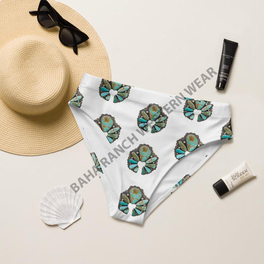 Yeehaw Turquoise Naja Bikini Bottom - #bkbottom, #swimming, #swimmingsuits, #swimsuits, #swimwear, bikini, bikini bottom, bikini suit, bikini swim suit, bikini swim wear, bottom, cowgirl, custom, high waisted bikini, naja, naja  print, southwestern, swim, swim suits, swim wear, swimsuit, turquoise, turquoise naja, turquoise naja swimsuit, turquoise squash, western, white swim suit, white' -  - Baha Ranch Western Wear