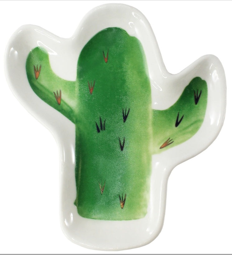 Little Green Ceramic Cactus Tray - #wholesaleacc, cactus, cactus design, cactus jewelry, cactus scene, cactus theme, cactusprint, ceramic, ceramic tray, Gift, gift idea, gift idead, gift ideas, gifts, tray -  - Baha Ranch Western Wear