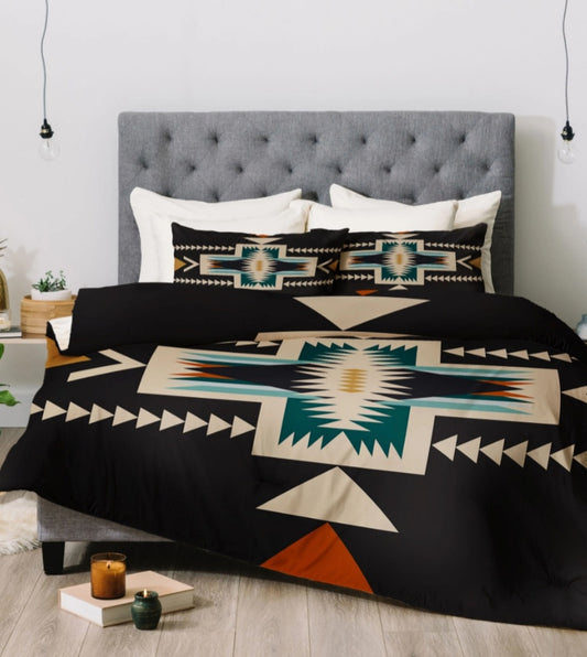 Ruidoso Comforter - aztec, bedding, blanket, comforter, cow, highland, home, pendleton, ranch, southwest, southwestern, western -  - Baha Ranch Western Wear