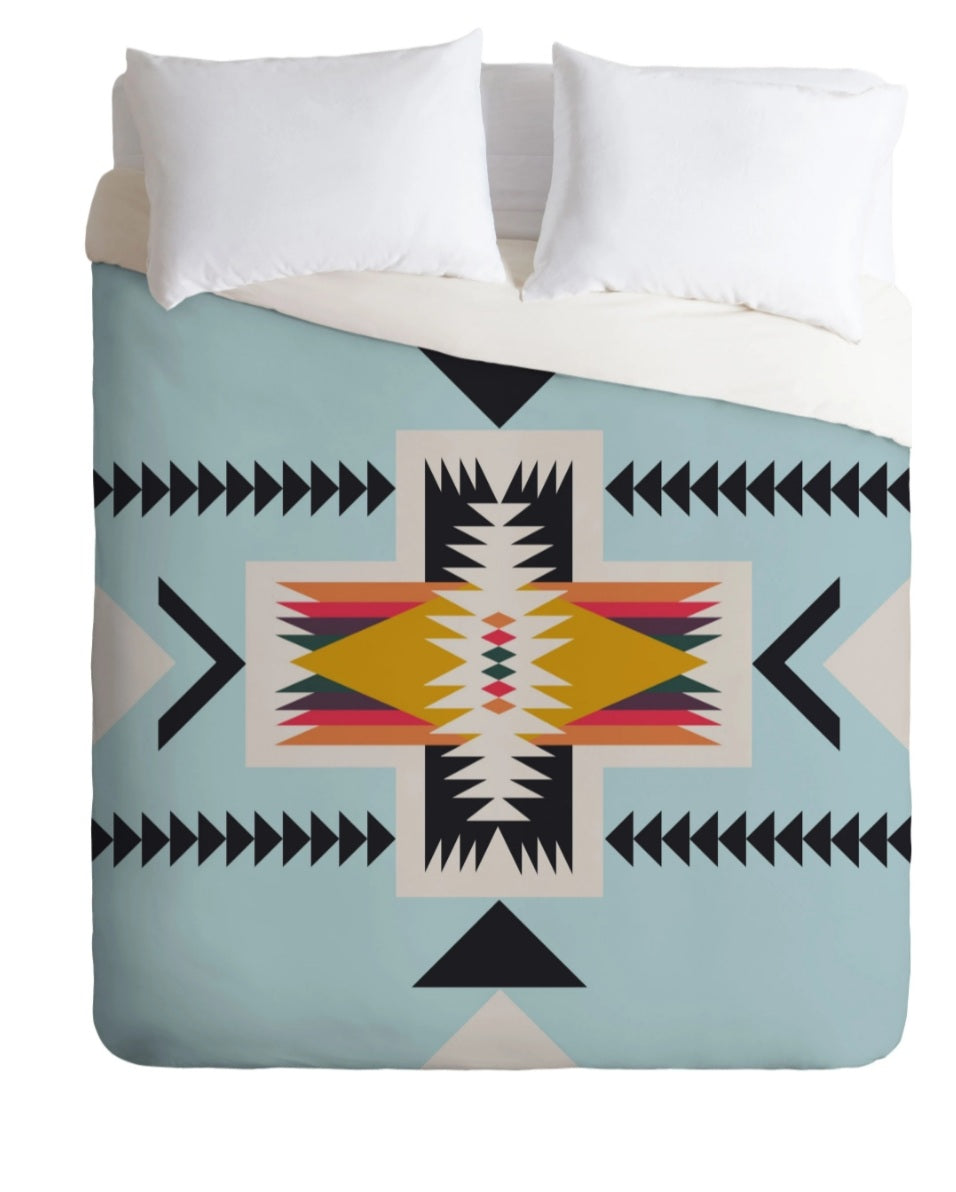 Las Cruces Duvet Cover - aztec, aztecprint, bedding, bedspread, blanket, comforter, cover, duvet, pendleton, southwestern, western -  - Baha Ranch Western Wear