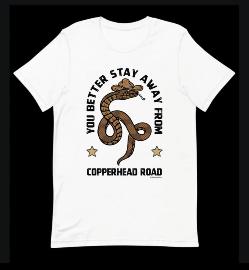 Copperhead Road PRE ORDER ! - copper, copperhead, cowboy, cowboys, cowgirl, graphic, hippies, rodeo, shirt, t, tee, western - Shirts & Tops - Baha Ranch Western Wear
