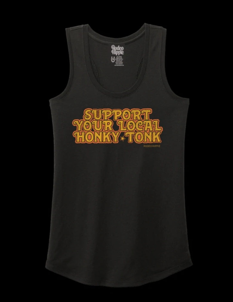 Support Your Local Honky Tonk TANK PRE ORDER ! - cowboy, cowboys, cowgirl, graphic, graphic t, graphic tee, graphic tees, graphic top, graphict, hippies, hippy, rodeo, shirt, t, tank, tee, tNk, unisex, unisex fit, unisex graphic tee, unisex shirt, unisex tee, western, western graphic, westerngraphictee -  - Baha Ranch Western Wear