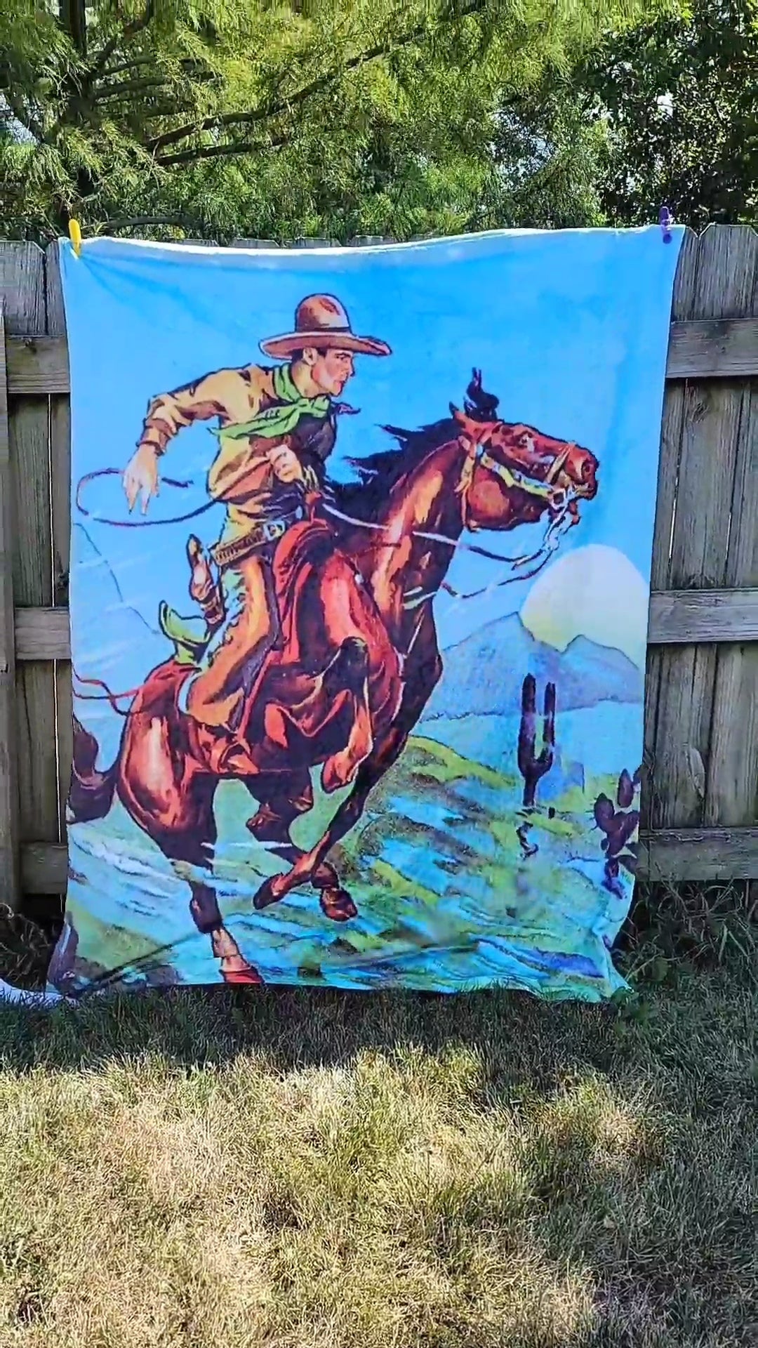 Vintage Cowboy #1 Minky Blanket 60" x 80" - COWBOY, throw, throw blanket, throwblanket, VINTAGE, WESTERN -  - Baha Ranch Western Wear