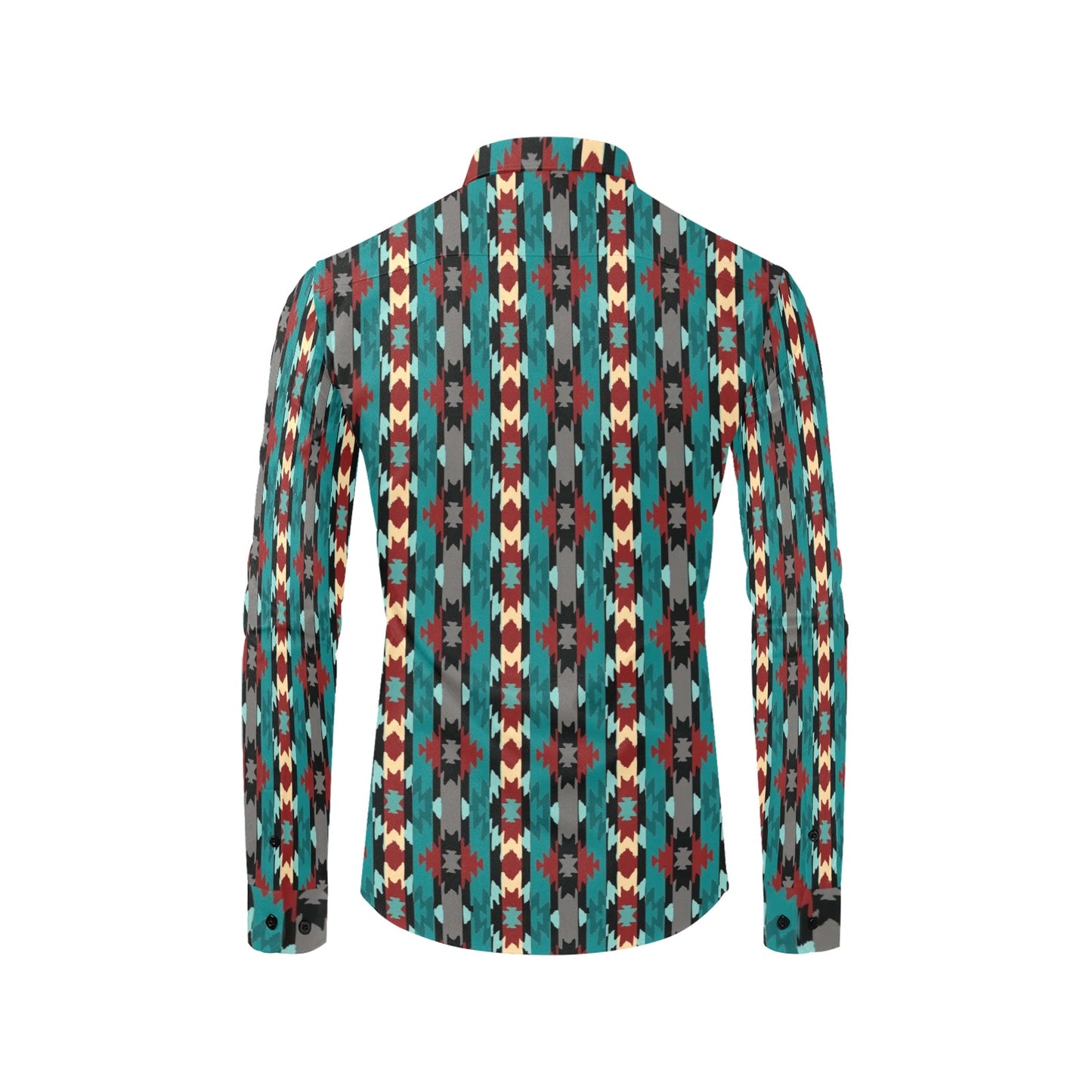 Teal Aztec Unisex Western Button Up Shirt