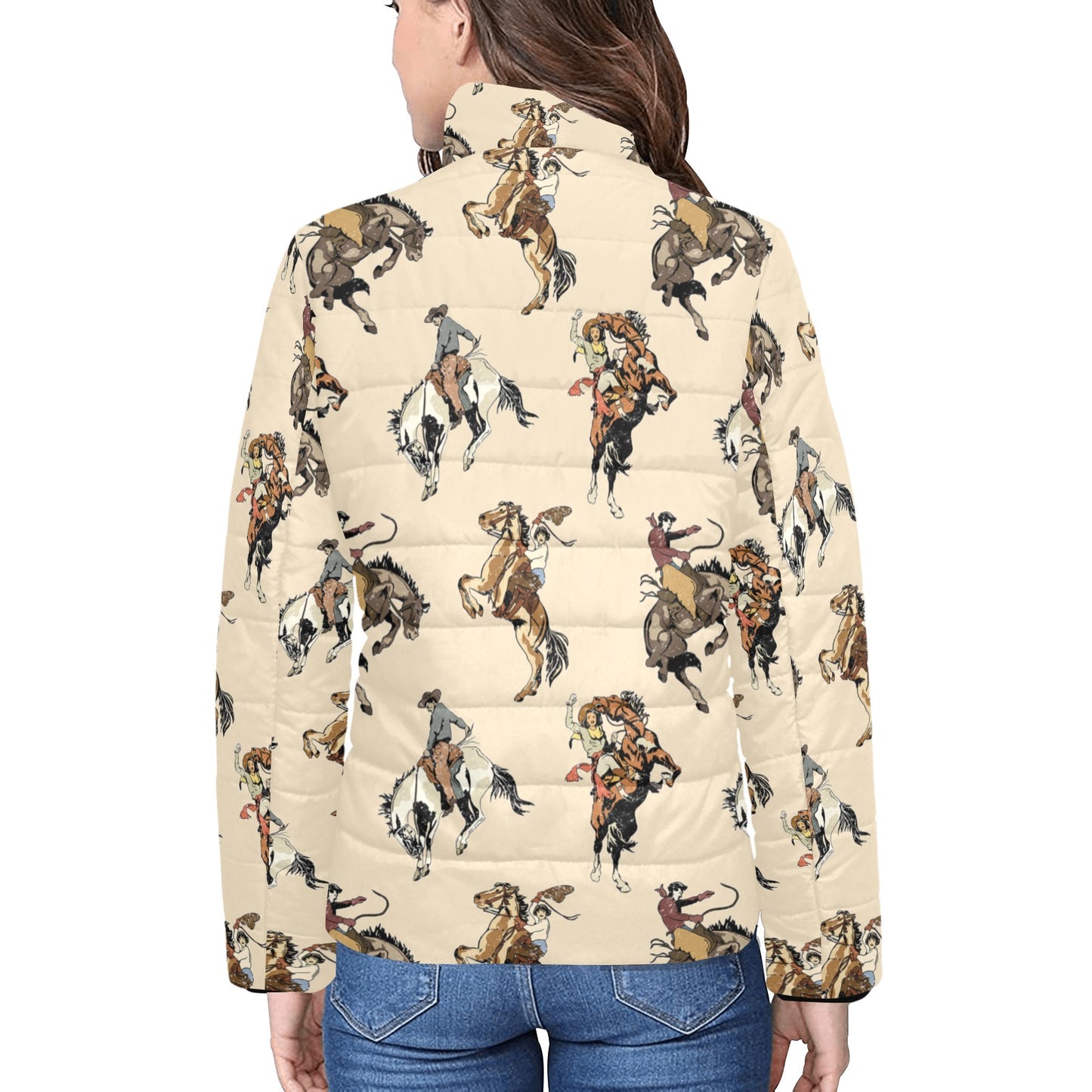 Vintage Cowgirl Women's Puffy Bomber Jacket