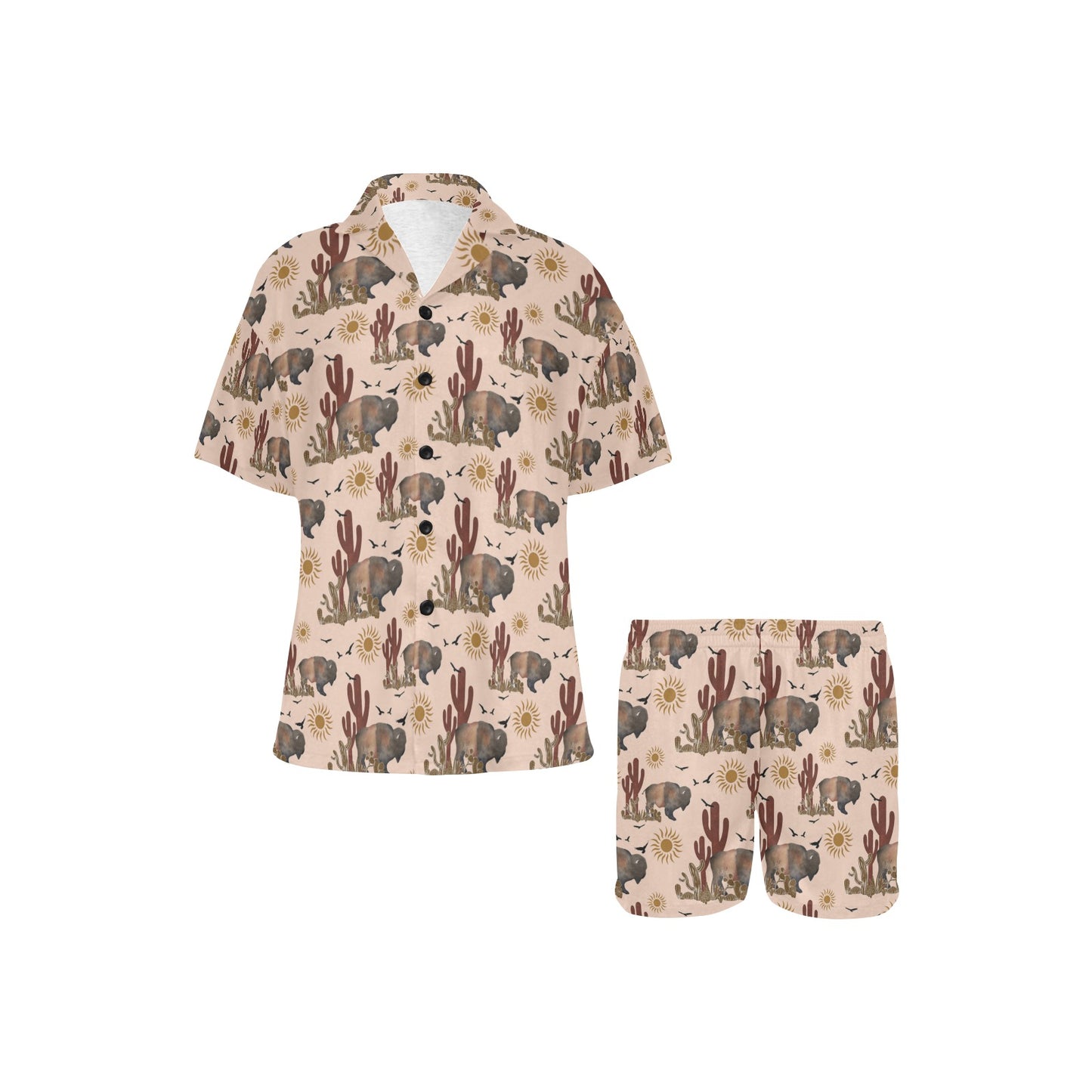 Desert Bison Women's Western Pajama Set