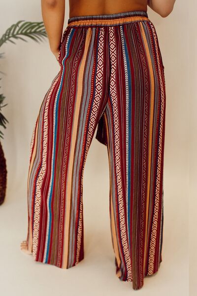 Serape  Tied Wide Leg Pants