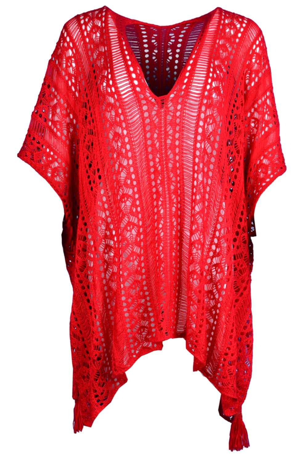 Beach Cruise Cutout V-Neck Cover-Up with Tassel choice of colors