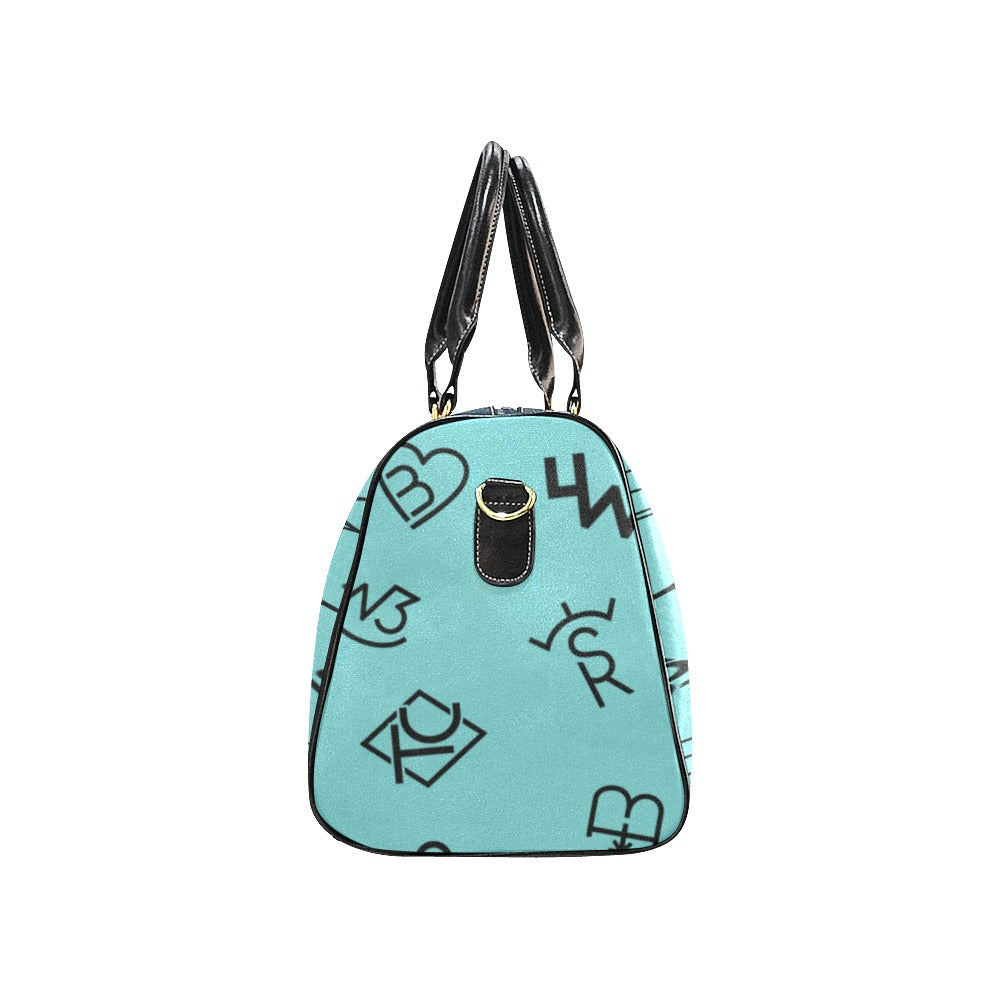 Turquoise Cattle Brands Small Travel Bag