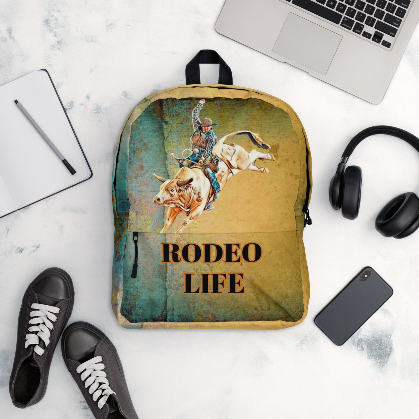 Bullrider Rodeo Life Backpack - back pack, backpack, bull rider, bullrider, gym, rodeo, rodeo life, rodeo style, rodeolife, weekend, workout -  - Baha Ranch Western Wear