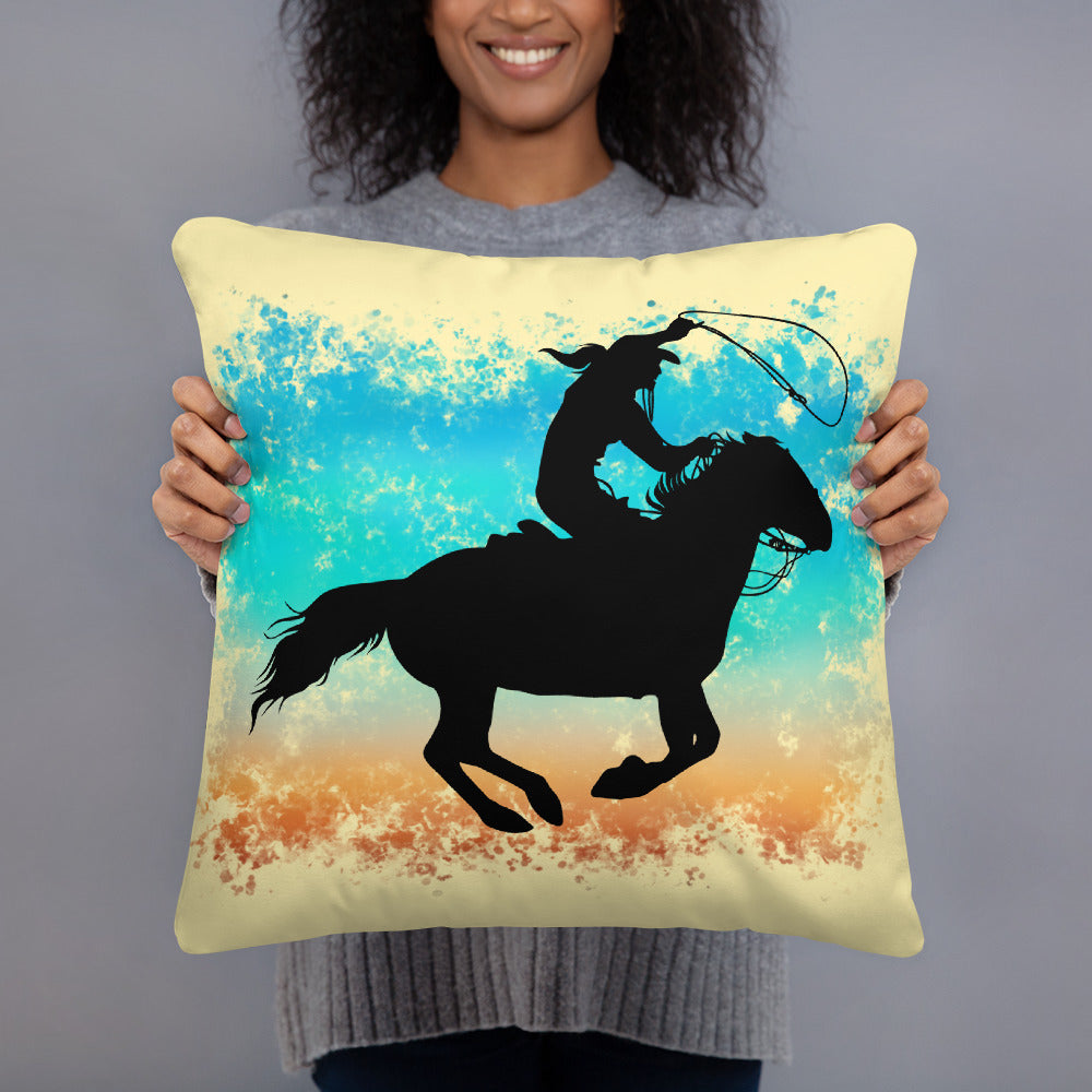Breakaway Roper Pillow - accent pillow, accent pillows, accent throw pillow, accentpillows, break away, breakaway, breakaway cowgirl, breakaway roping, cowgirl, cowgirl pillow, home, home decor, pillow, pillows, ranchhome, rodeohome, roper, roping, southwesternhome, southwesternhomedecor, throw pillow, throw pillows, western home, western pillow -  - Baha Ranch Western Wear