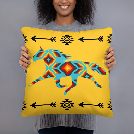 Aztec Horse Throw Pillow - aztec, aztec print, gift, horse, horses, pillow, pillows, throw pillows -  - Baha Ranch Western Wear