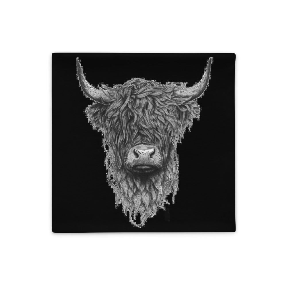 Highland Cow Pillow Case - cute cows, gift, hairy cows, highland, highland cows, pillow, pillow case, pillows, throw pillows -  - Baha Ranch Western Wear