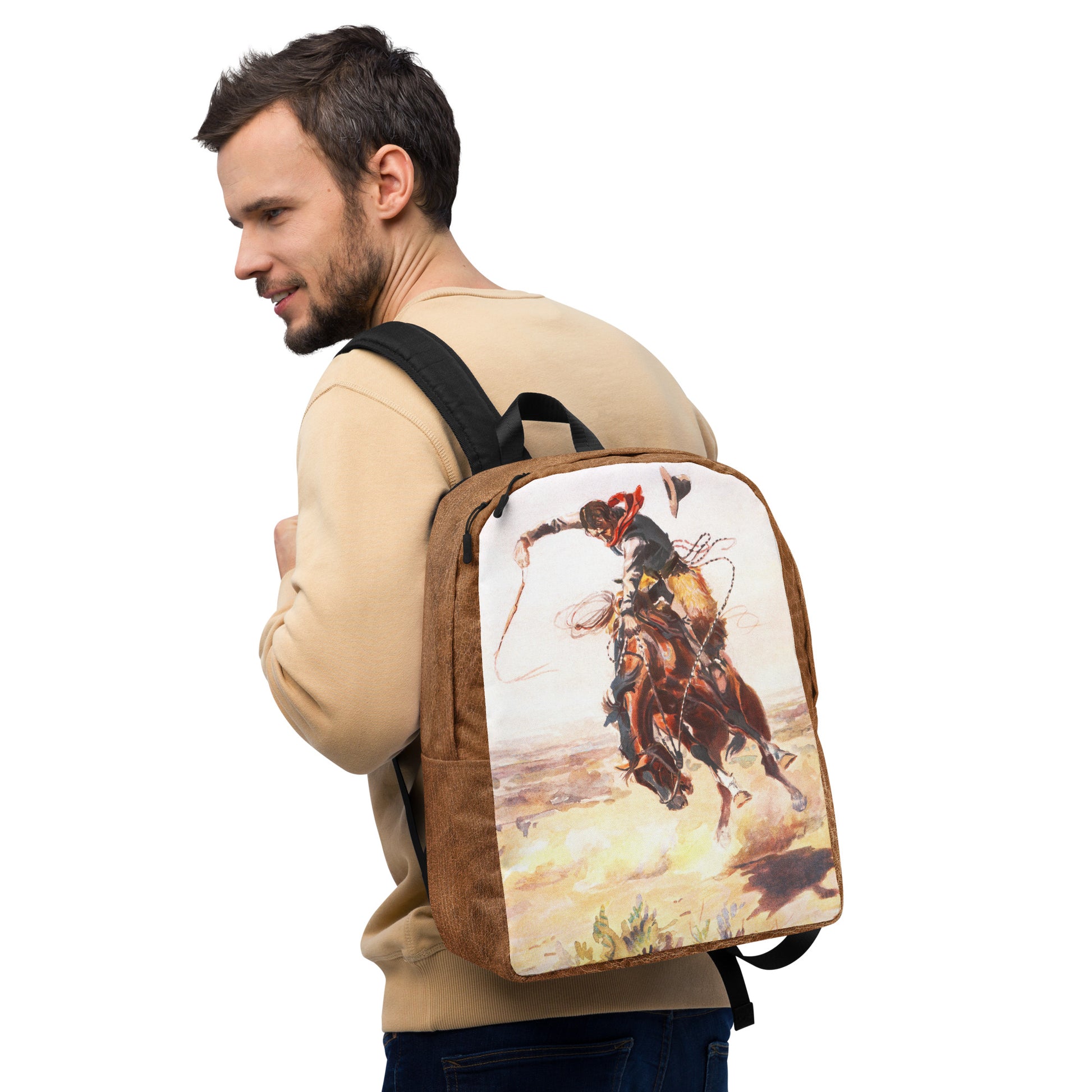 Real Cowboy Minimalist Backpack - back pack, backpack, bronc, cowboy, minimalist, real cowboy, vintage -  - Baha Ranch Western Wear