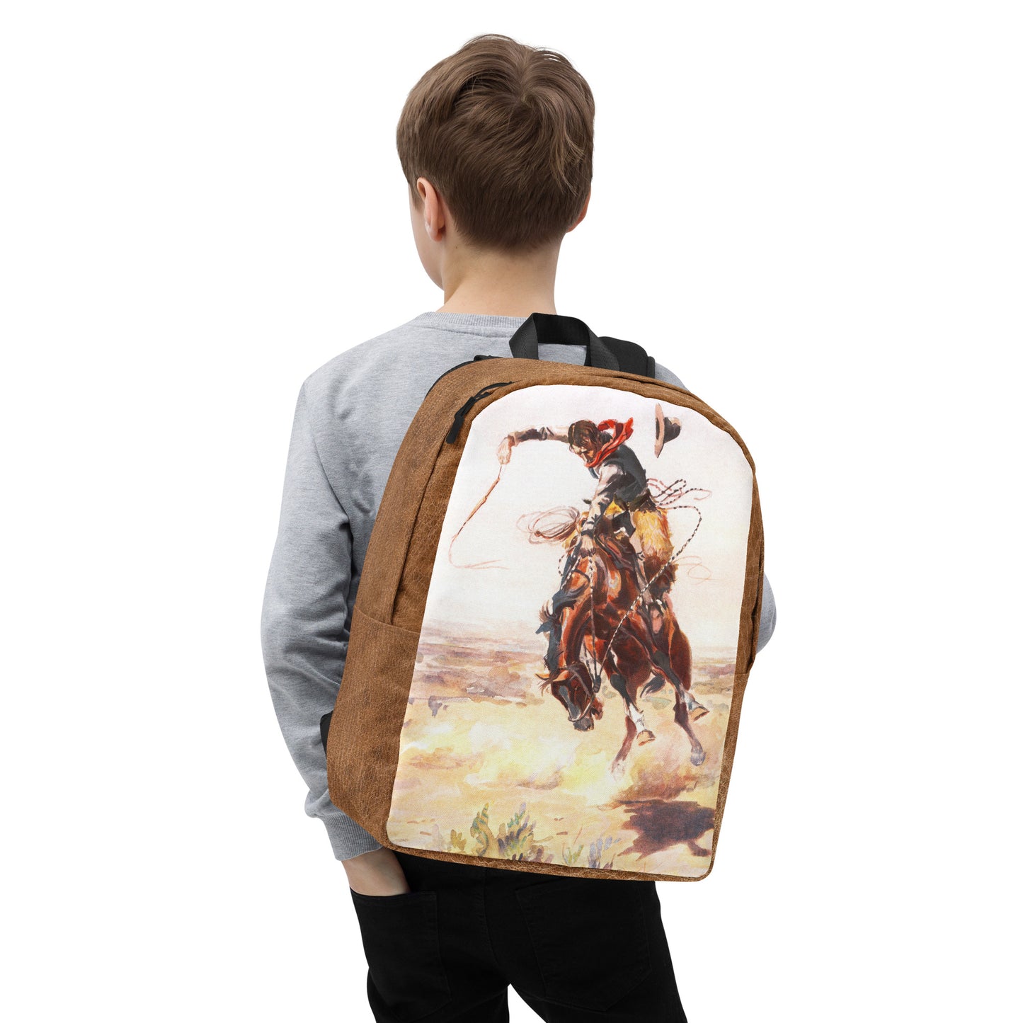 Real Cowboy Minimalist Backpack - back pack, backpack, bronc, cowboy, minimalist, real cowboy, vintage -  - Baha Ranch Western Wear
