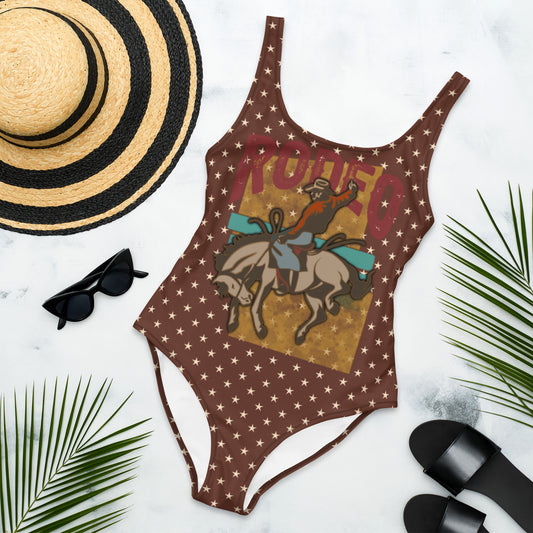 Yeehaw Rodeo Stars One-Piece Swim Suit - #swimmingsuit, #swimmingsuits, #swimsuit, #westernswimsuit, boho, brown, rodeo, stars, swim, swim suit, swim suits, swim waer, swim wear, swim wera, swimming, swimming suit, swimming suits, swimsui, swimsuits, swimsuts, swimwaer, swimwear, vintage rodeo, yeehaw swimsuit -  - Baha Ranch Western Wear