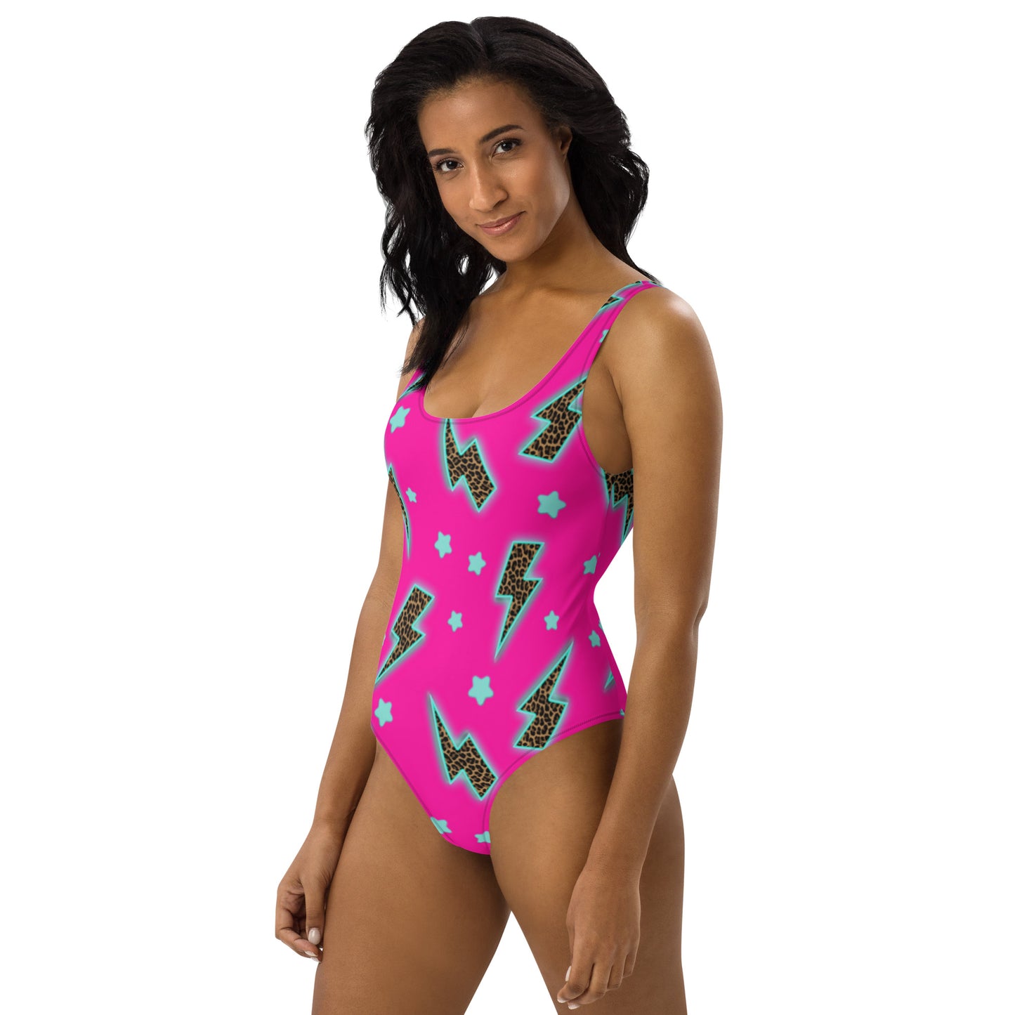Yeehaw Leopard Lightning One-Piece Swimsuit