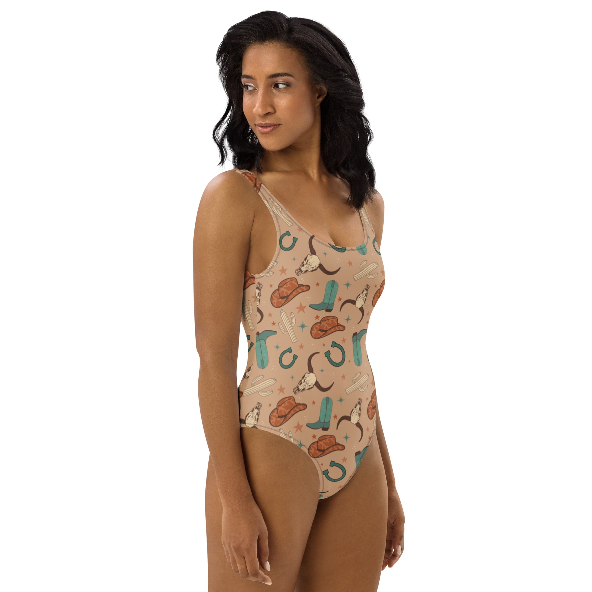 Yeehaw All Western One-Piece Swimsuit - #op, all western, beach, one piece, one pieec, swim wear, swimming, western -  - Baha Ranch Western Wear