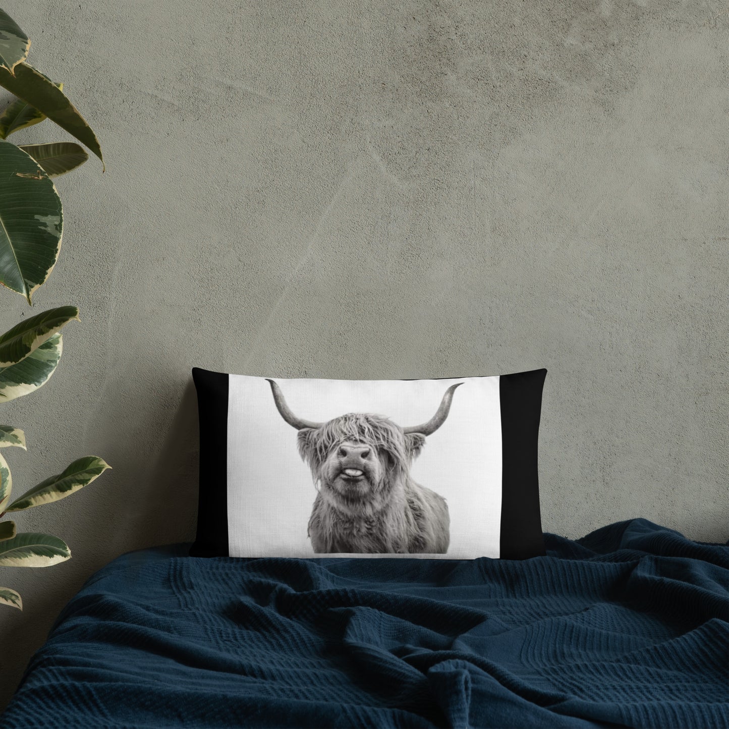 Highland Cow Aztec Premium Pillow - aztec, highland, pillow, Ranch -  - Baha Ranch Western Wear