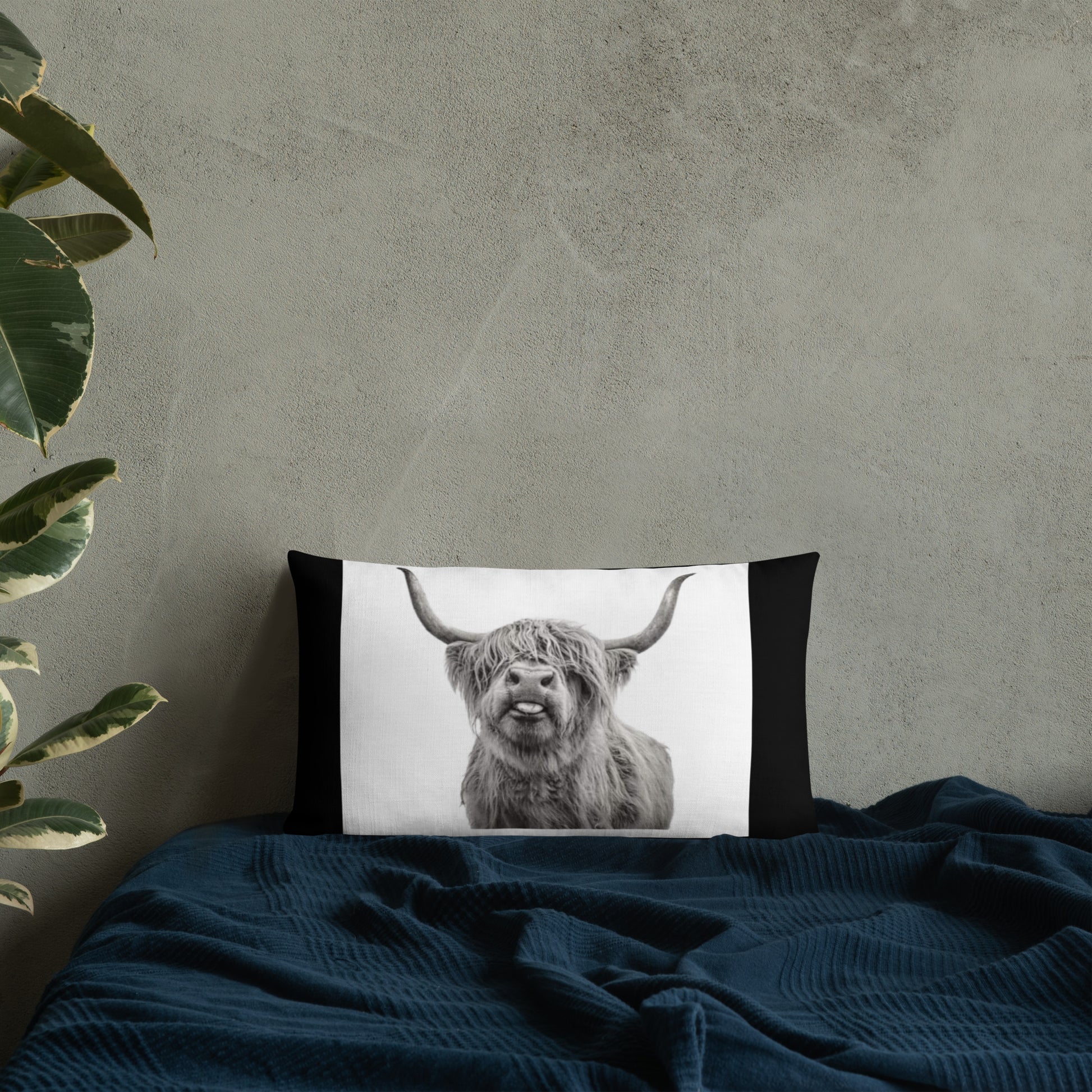 Highland Cow Aztec Premium Pillow - aztec, highland, pillow, Ranch -  - Baha Ranch Western Wear