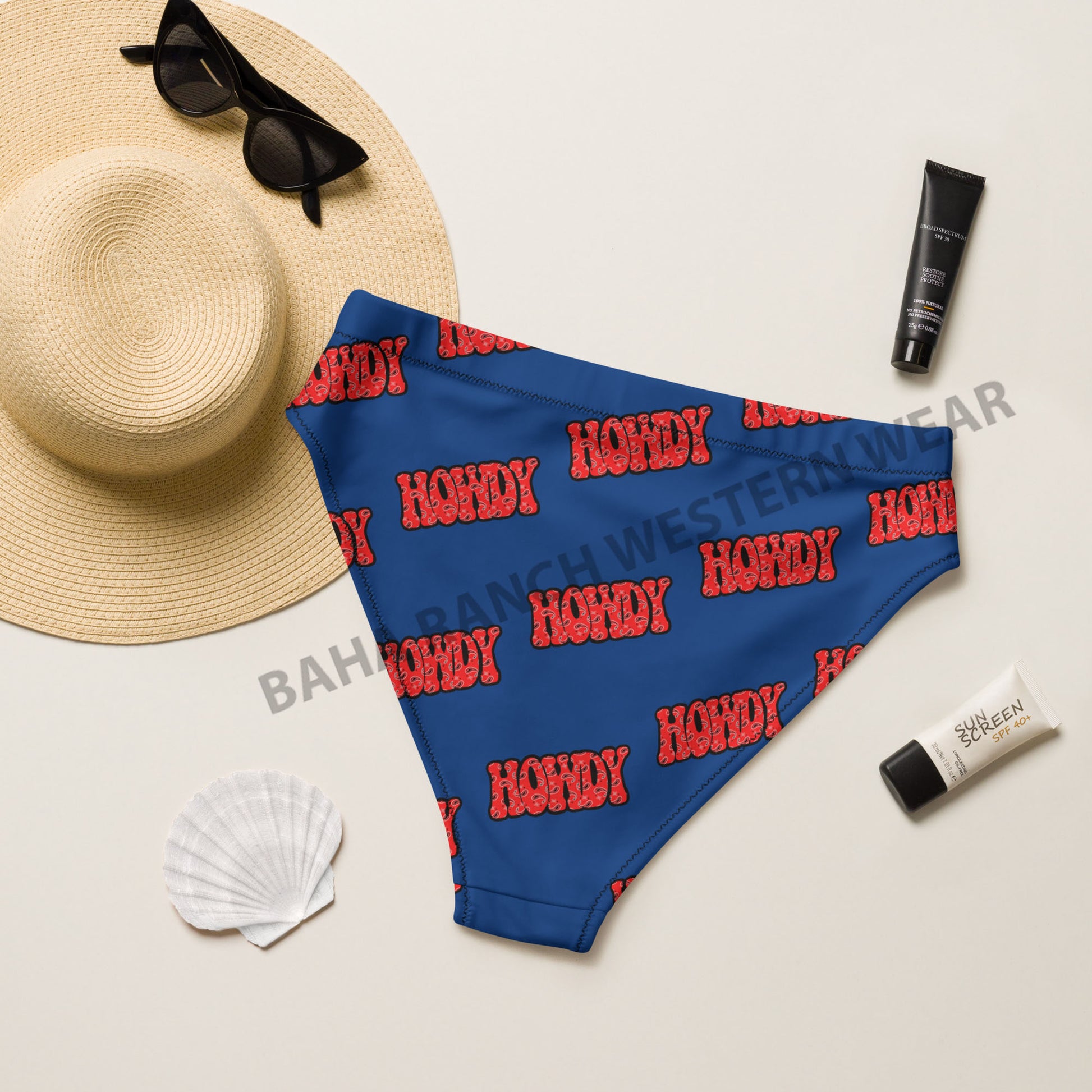 Yeehaw Howdy Bikini Bottom - #bkbottom, bikini, bikini bottom, howdy, swim wear, swimsuit, swimwear, western -  - Baha Ranch Western Wear