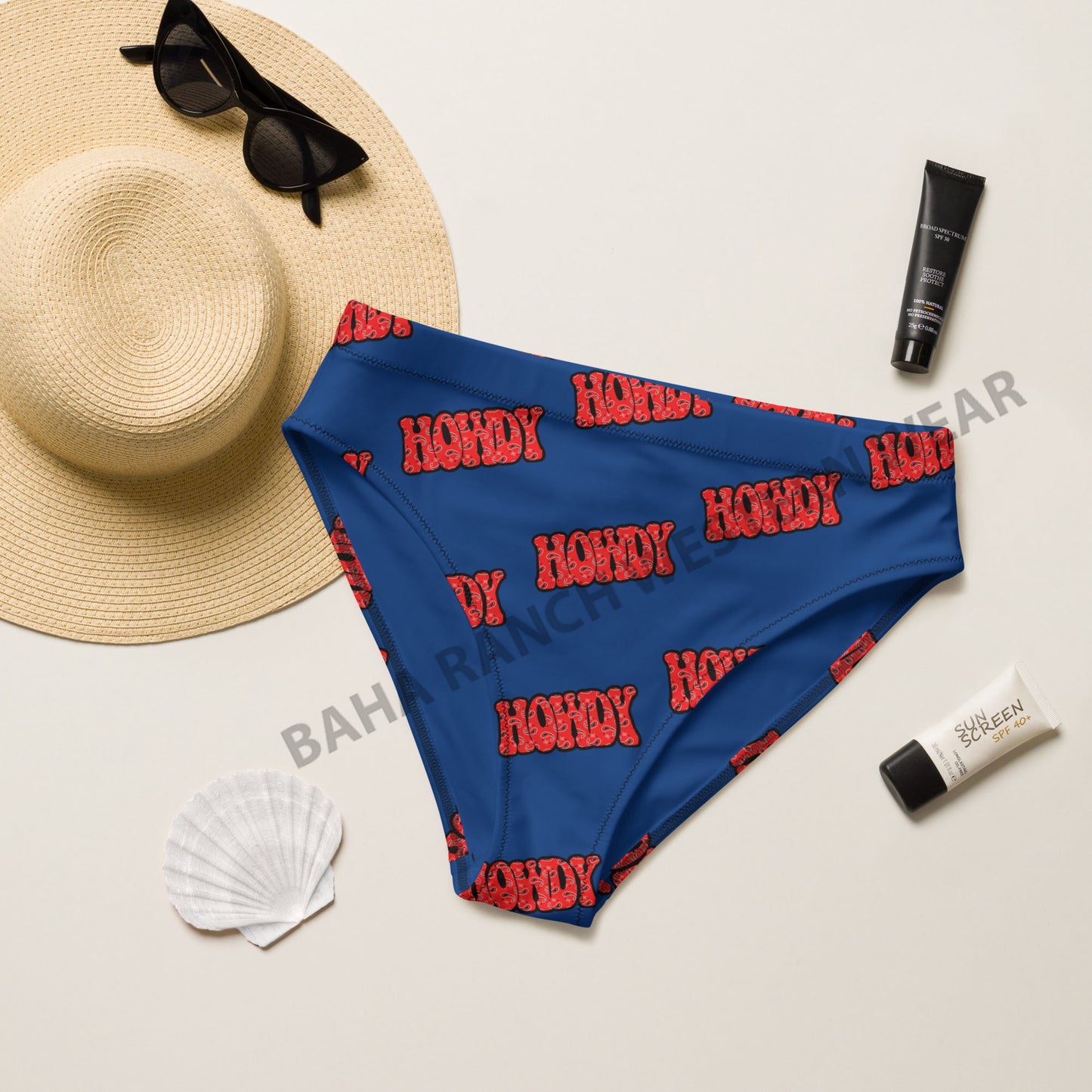 Yeehaw Howdy Bikini Bottom - #bkbottom, bikini, bikini bottom, howdy, swim wear, swimsuit, swimwear, western -  - Baha Ranch Western Wear