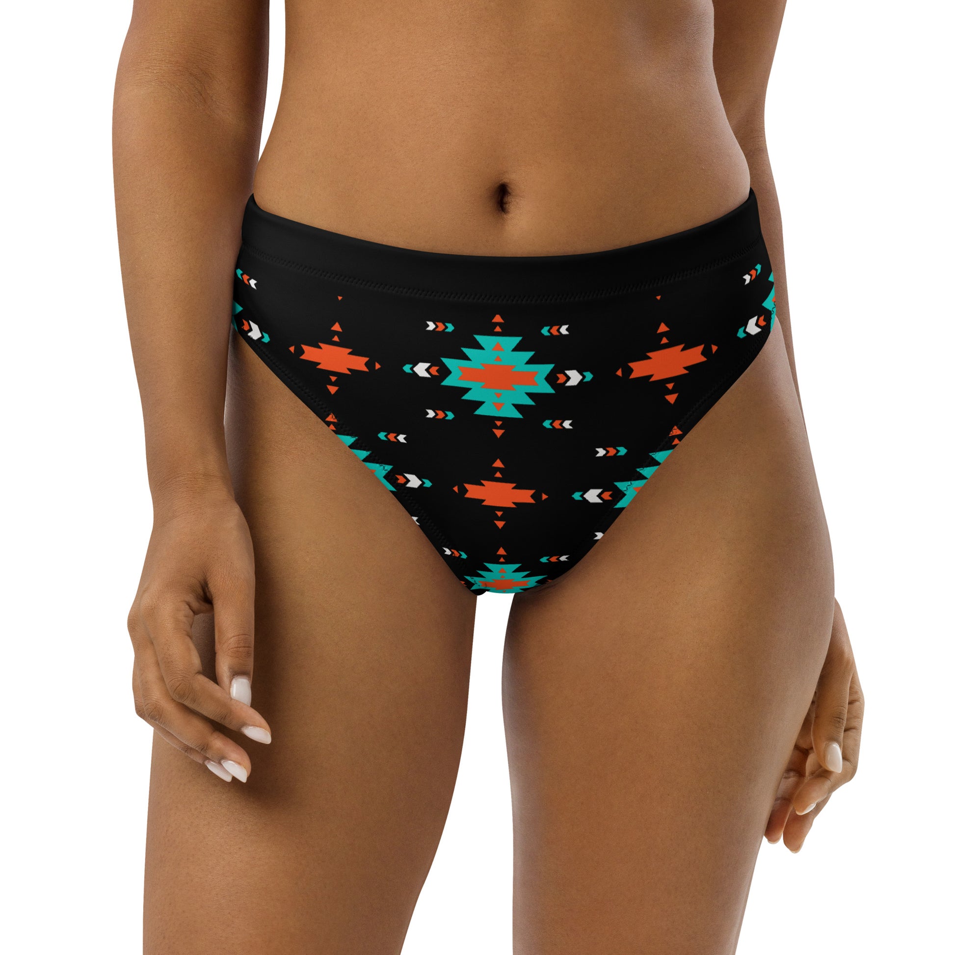 Yeehaw Turquoise & Orange Aztec Bikini Bottom