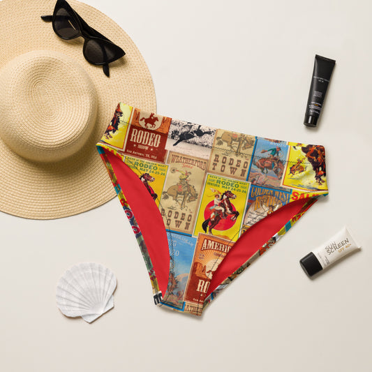 Yeehaw Vintage Rodeo Bikini Bottom - #bkbottom, bikini, cowgirl, cowgirls, rodeo, rodeo poster, vintage, vintage rodeo, western -  - Baha Ranch Western Wear