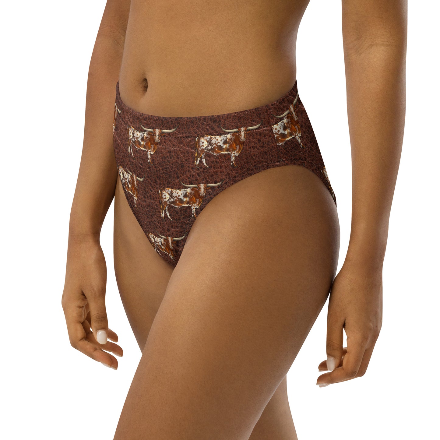 Yeehaw Leather & Longhorns Bikini Bottom - #bkbottom, bikini, bikini set, swim, swim suit, swimming, swimsuit, swimwear, western -  - Baha Ranch Western Wear