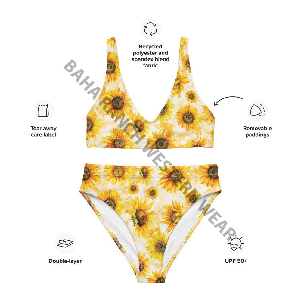 Yeehaw Sunflower Bikini  Baha Ranch Western Wear
