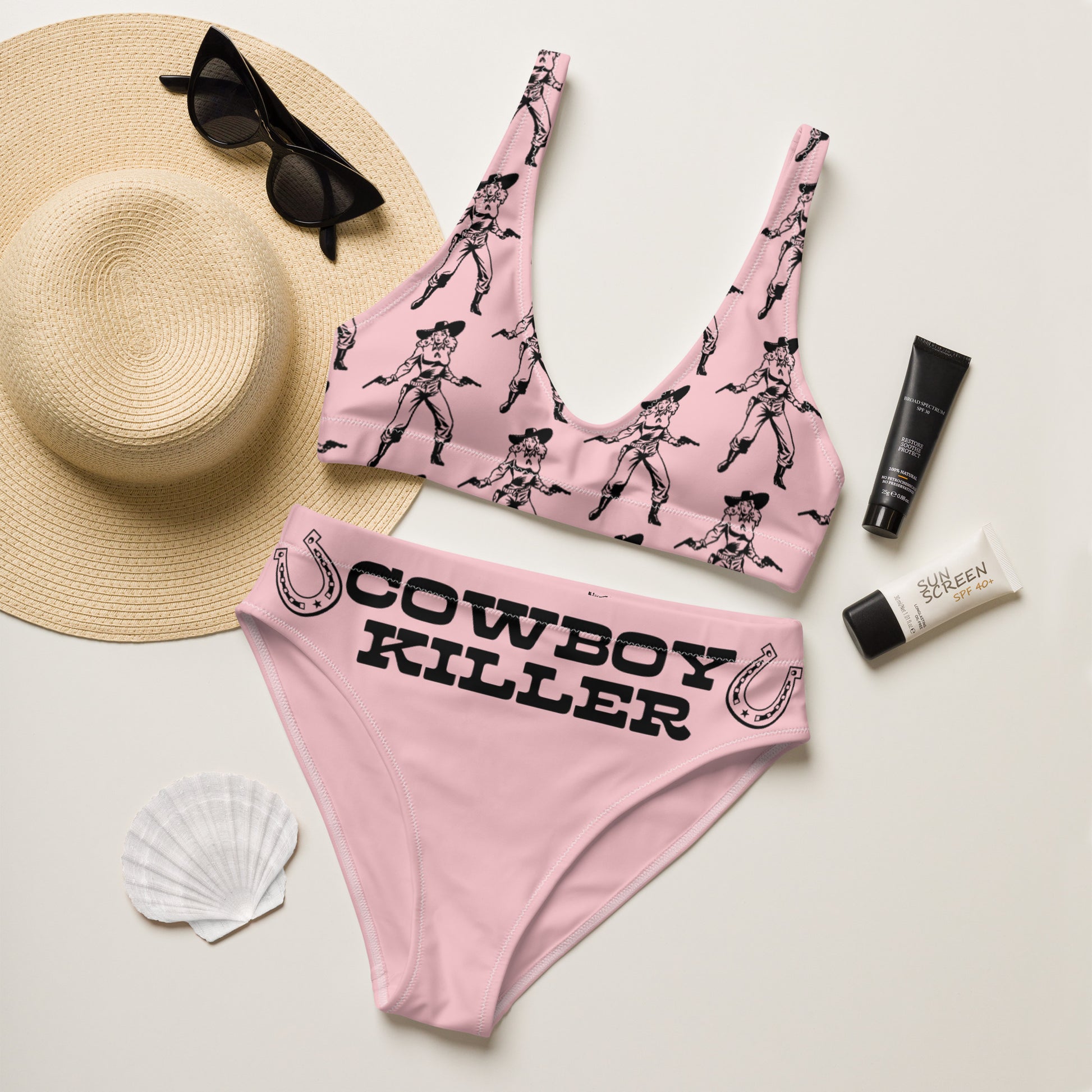 Yeehaw Pink Cowboy Killer Bikini - #bk, bikini, bikini top, bikinis, cowboy, cowboy killer, cowboykiller, swim, swimming, swimwear, western, yeehaw, yeehawbikini -  - Baha Ranch Western Wear