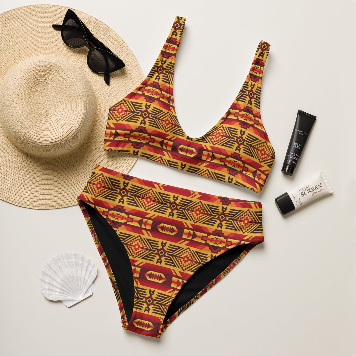 Yeehaw Native Print Bikini - #bk, aztec, aztec print, bikini, bikini set, cowgirl, native, native print, swim, swim wear, swimming, swimwear, western print -  - Baha Ranch Western Wear