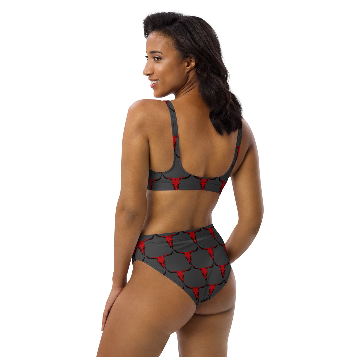 Yeehaw Red Bull Skull Bikini - #bk, bikini, bikini set, bikinis, bull, bull skull, mens, red bull, swim, swim wear, swimming -  - Baha Ranch Western Wear