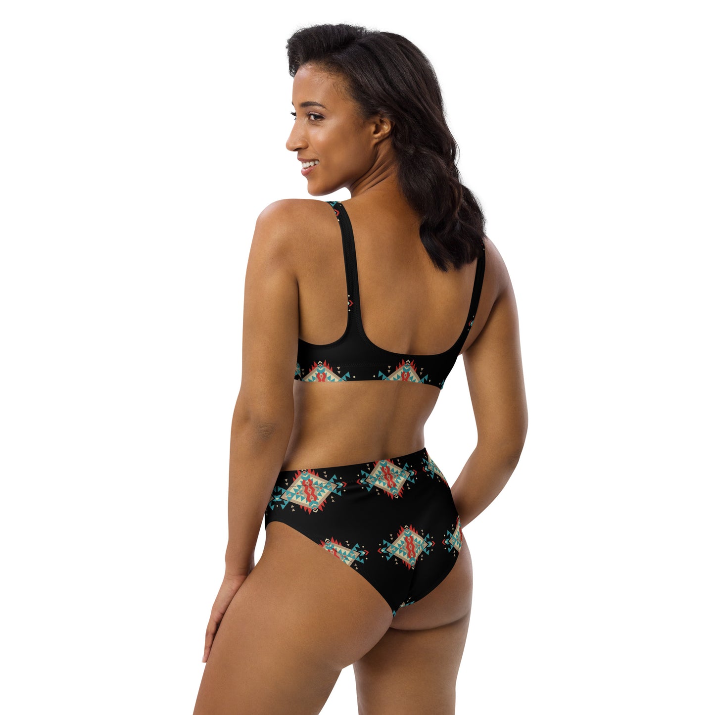 Yeehaw Black Aztec Bikini - #bk, aztec, bikini, bikini set, black, black aztec, black aztec bikini, yeehaw, yeehaw bikini -  - Baha Ranch Western Wear