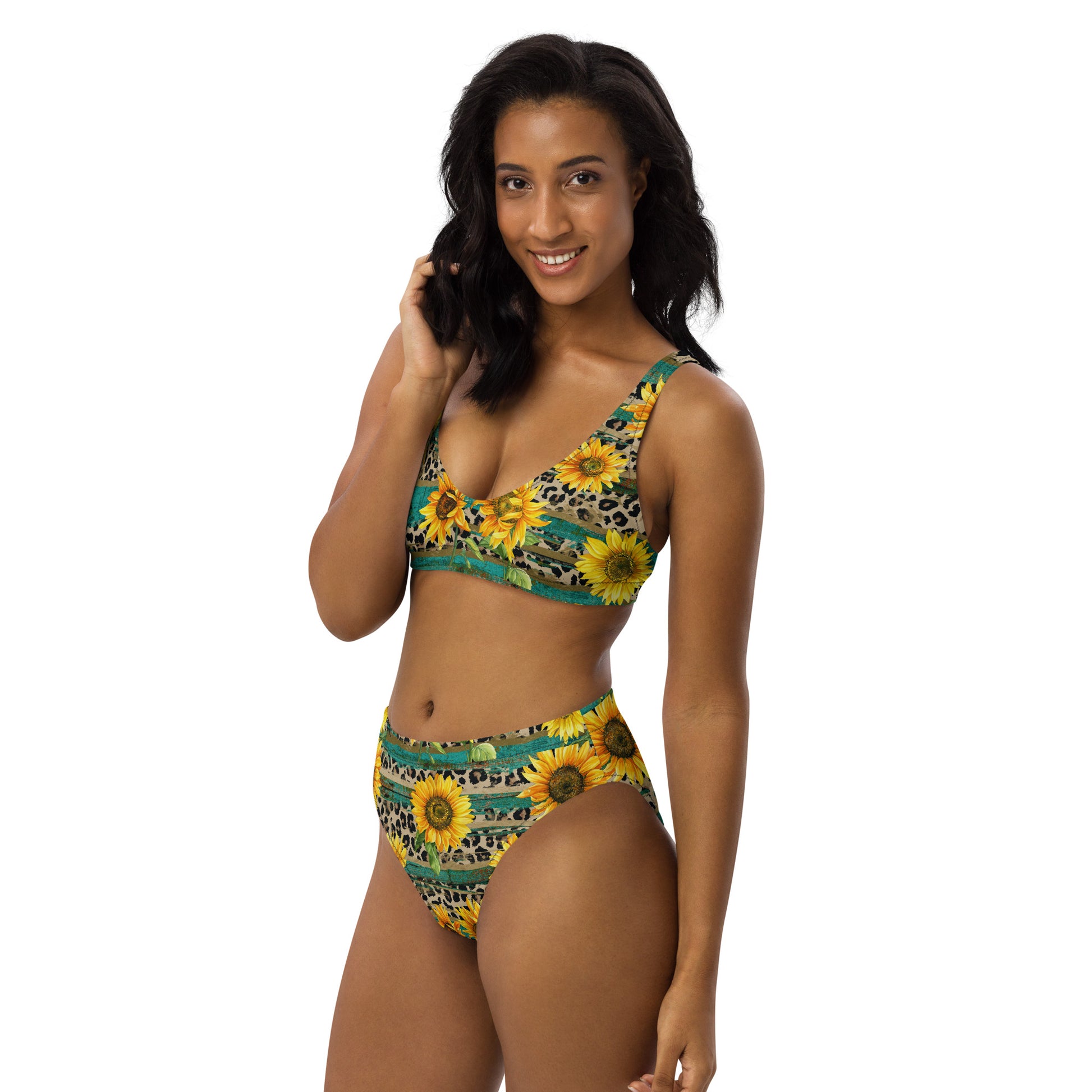 Baha Ranch Yeehaw Leopard & Sunflower Bikini S
