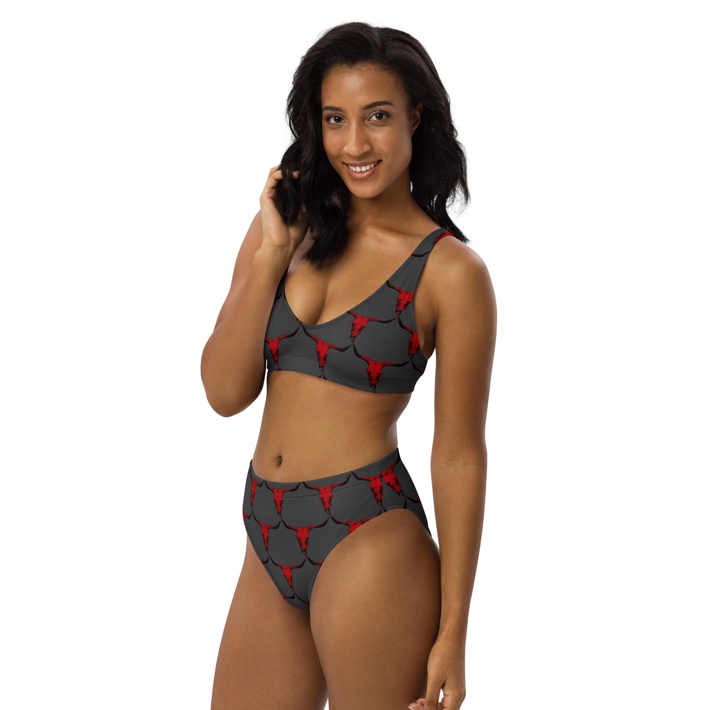 Yeehaw Red Bull Skull Bikini - #bk, bikini, bikini set, bikinis, bull, bull skull, mens, red bull, swim, swim wear, swimming -  - Baha Ranch Western Wear