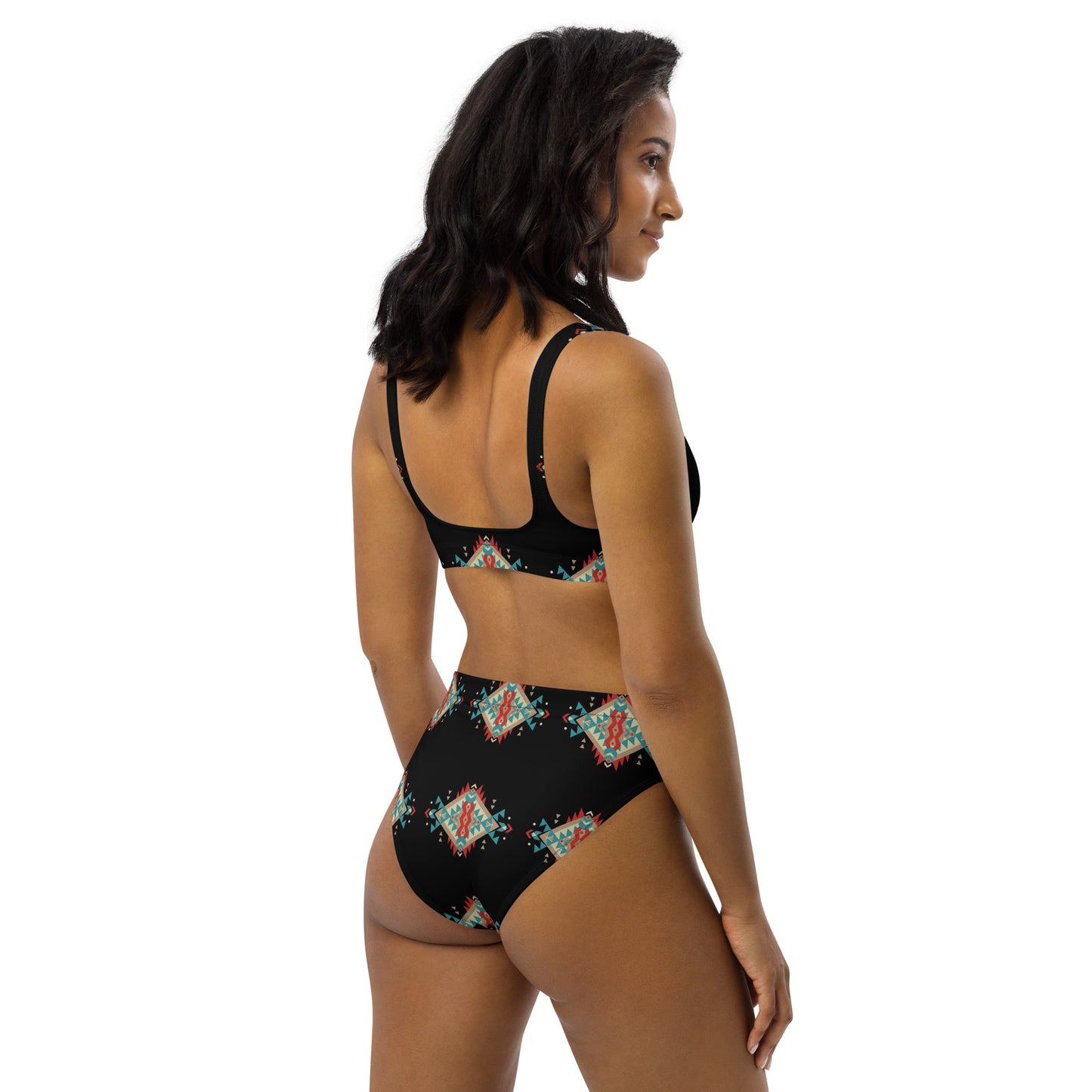 Yeehaw Black Aztec Bikini - #bk, aztec, bikini, bikini set, black, black aztec, black aztec bikini, yeehaw, yeehaw bikini -  - Baha Ranch Western Wear