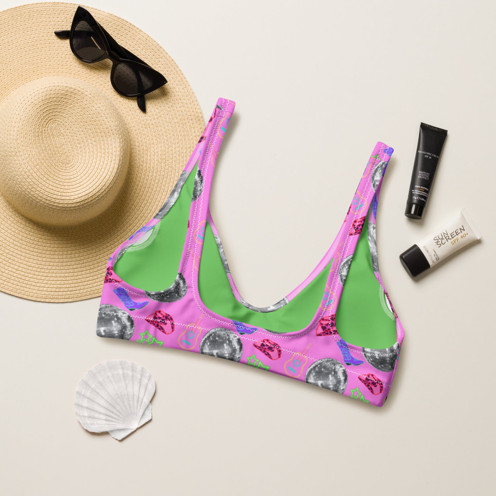 Yeehaw Disco Cowgirl Bikini Top - #bktop, #swim, #swimming, #swimmingsuit, #swimsuit, #swimsuits, #swimwear, #westernswimsuit, bikini, bikini swim suit, bikini swim wear, cowgirl, disco, disco cowgirl, pink, swim suit, swim suits, swim waer, swim wear, swim wera, swimming suit, swimming suits, swimmingsuits, swimsui, swimsuts, swimwaer, yeehaw swimsuit -  - Baha Ranch Western Wear