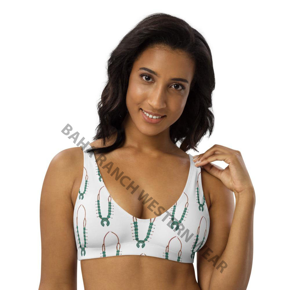 Yeehaw Squash Blossom Bikini Top - #bktop, #swimming, #swimmingsuit, bikini, bikini suit, bikini swim suit, southwestern, squash, squash blossom, squash blossom print, squash blossoms, squashes, swim suit, swim suits, swim waer, swim wear, swim wera, swimming suit, swimming suits, swimmingsuits, swimsuit, swimsuits, swimsuts, swimwaer, swimwear, turquoise, turquoise squash, turquoise squash blossom, western -  - Baha Ranch Western Wear