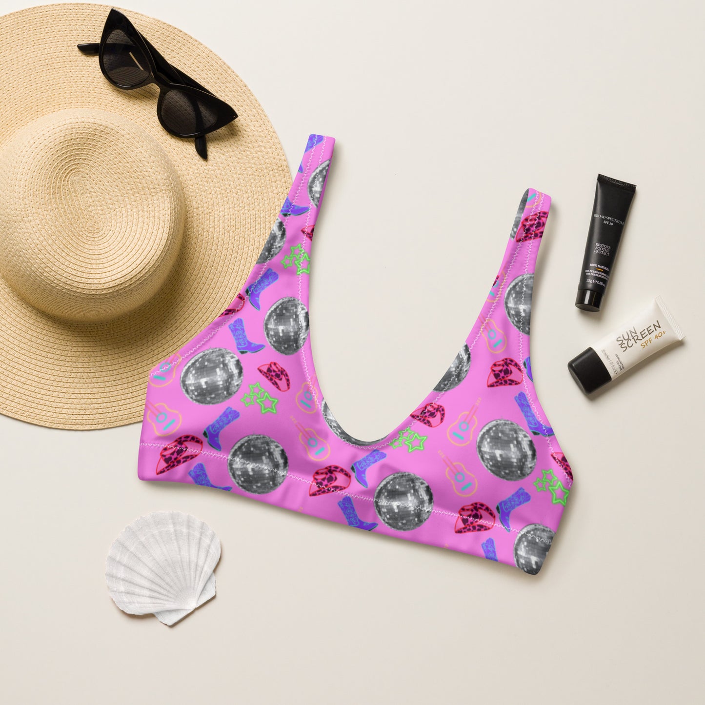 Yeehaw Disco Cowgirl Bikini Top - #bktop, #swim, #swimming, #swimmingsuit, #swimsuit, #swimsuits, #swimwear, #westernswimsuit, bikini, bikini swim suit, bikini swim wear, cowgirl, disco, disco cowgirl, pink, swim suit, swim suits, swim waer, swim wear, swim wera, swimming suit, swimming suits, swimmingsuits, swimsui, swimsuts, swimwaer, yeehaw swimsuit -  - Baha Ranch Western Wear