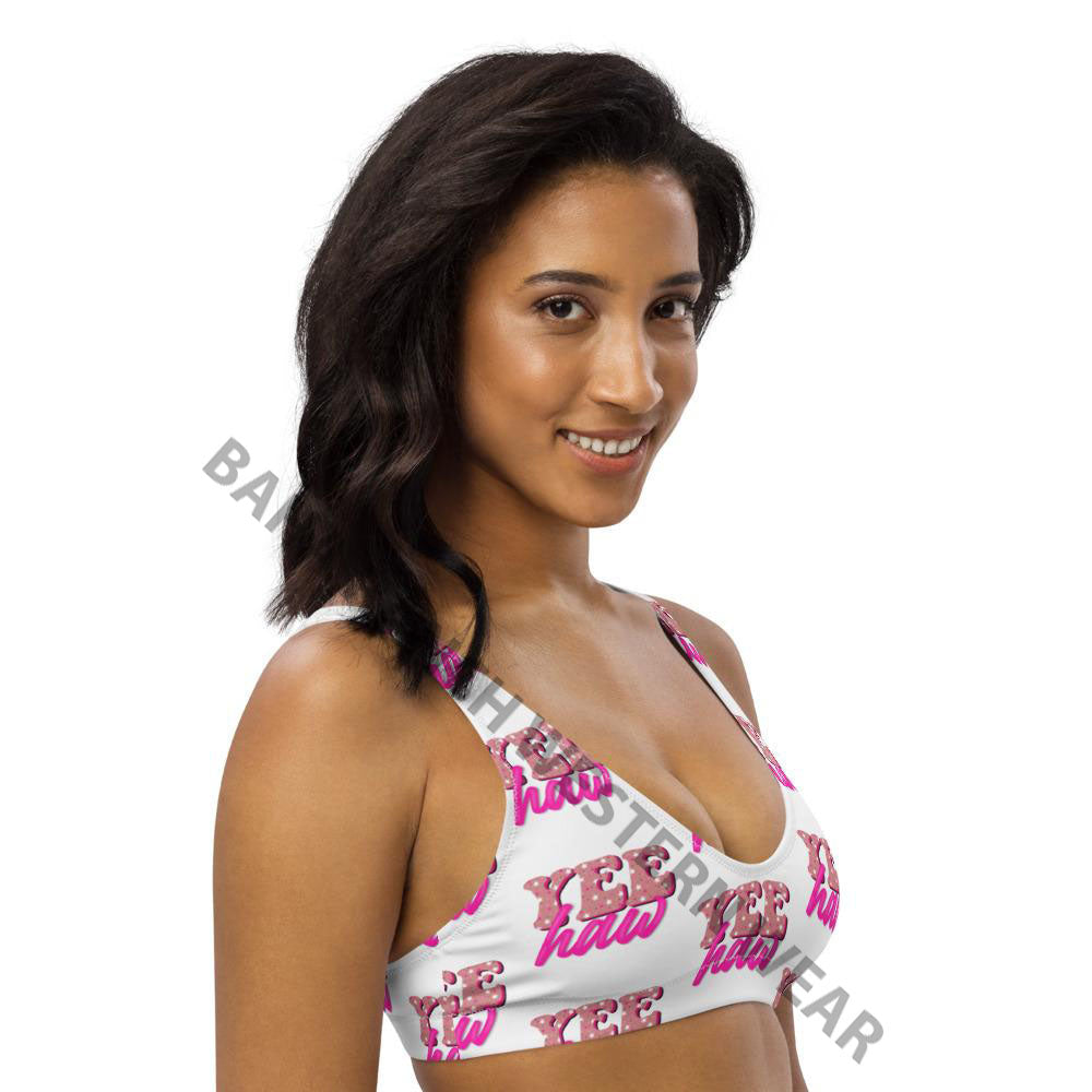 Yeehaw Bikini Top - #bktop, #swimmingsuits, #swimwear, bikini, bikini suit, pink, swim suit, swimming, swimming suit, swimwaer, yee haw, yeehaw -  - Baha Ranch Western Wear