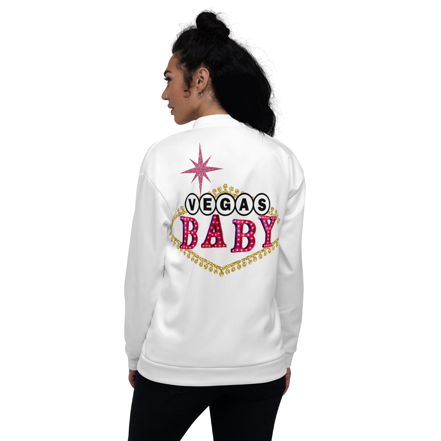 Vegas Baby Unisex Bomber Jacket - bomber jacket, jacket, las vegas, vegas, vegas baby -  - Baha Ranch Western Wear