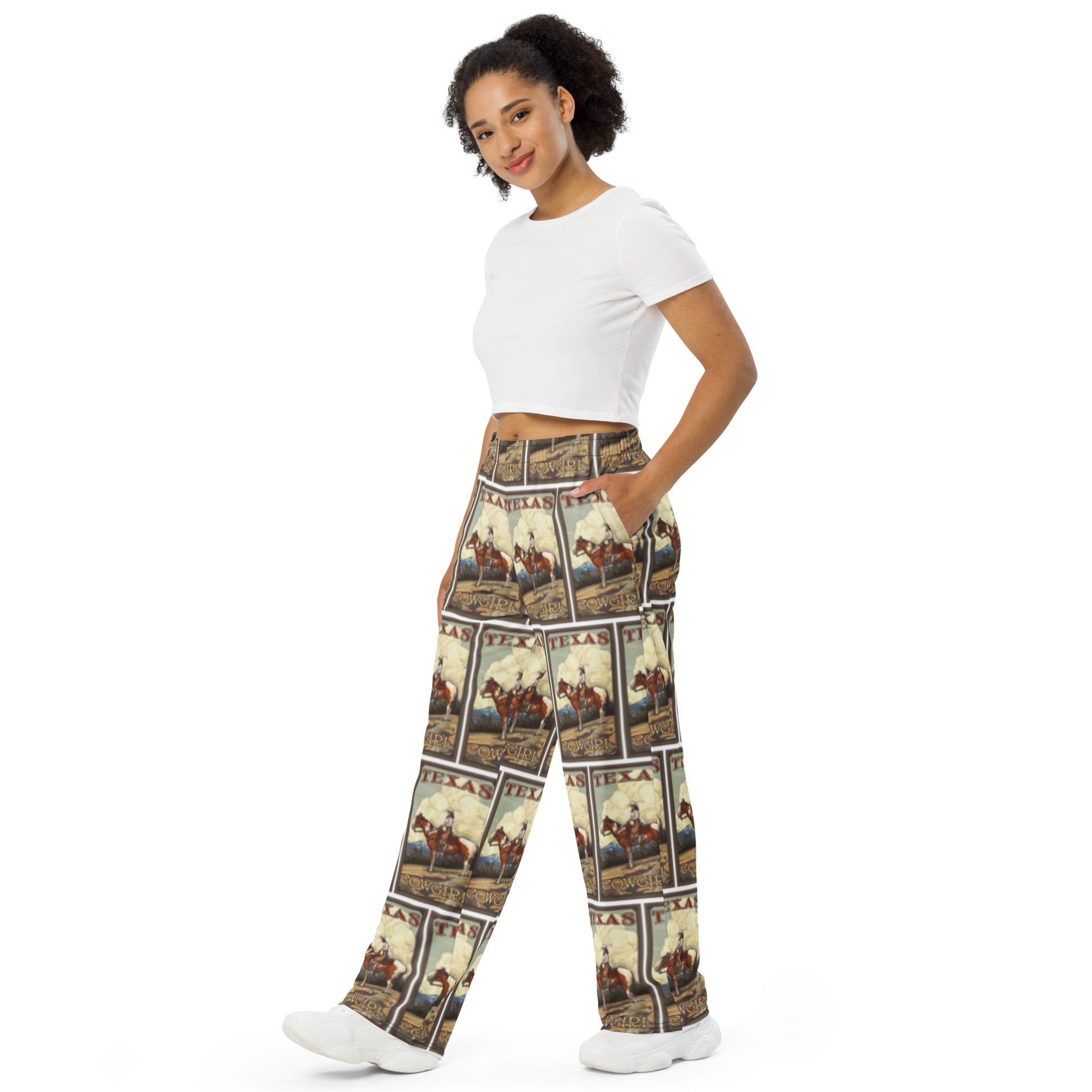 Texas Cowgirl Unisex Wide Leg Pants Baha Ranch Western Wear
