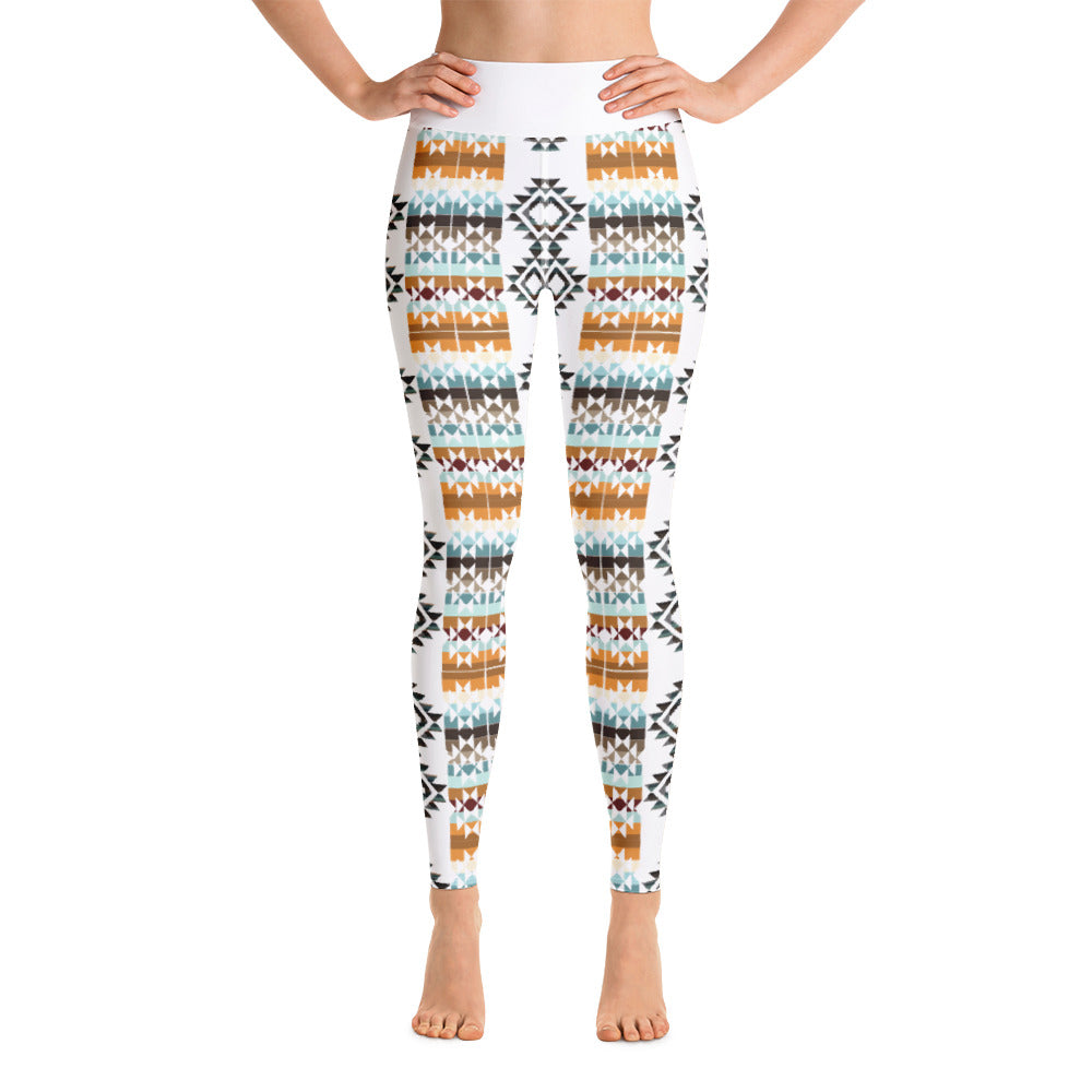 Aztec Blanket Print Yoga Leggings